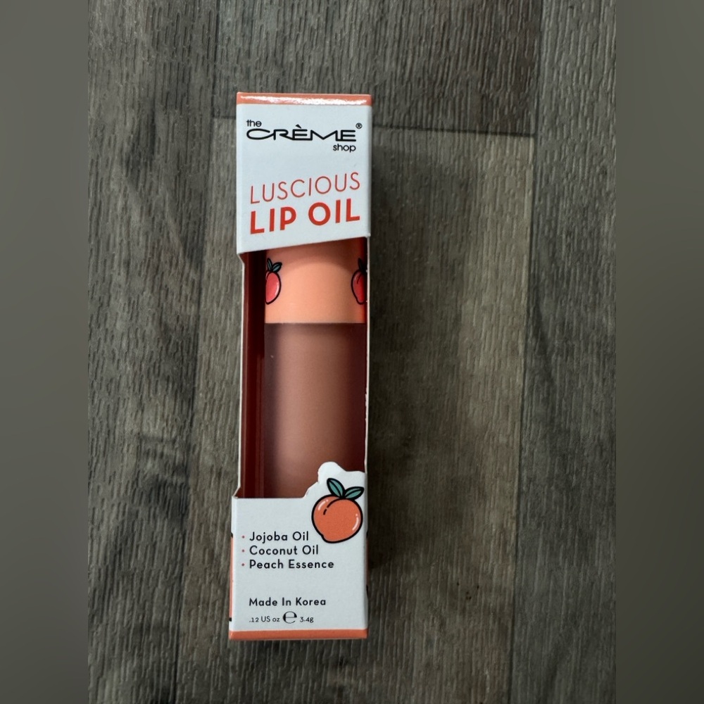 The‎ Crème Shop ~ Luscious Lip Oil ~ Peach Cobbler ~ BNIB